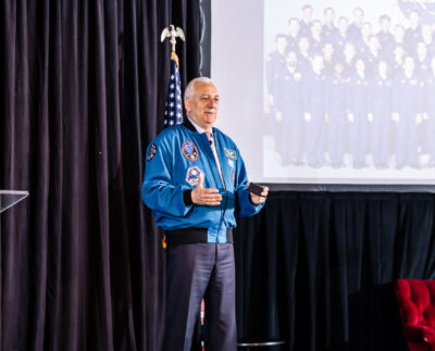 2024 FHLBNY Member Symposium event photo with US Astronaut, Dr. Mike Massimino.